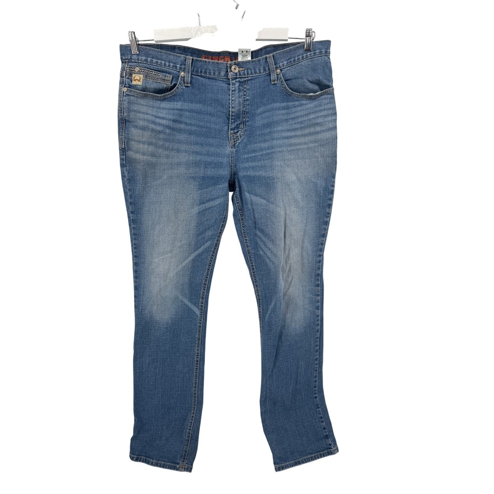 Cinch Ian Jeans Mens 40x36 Blue Slim Straight Leg Medium Wash Western Cowboy